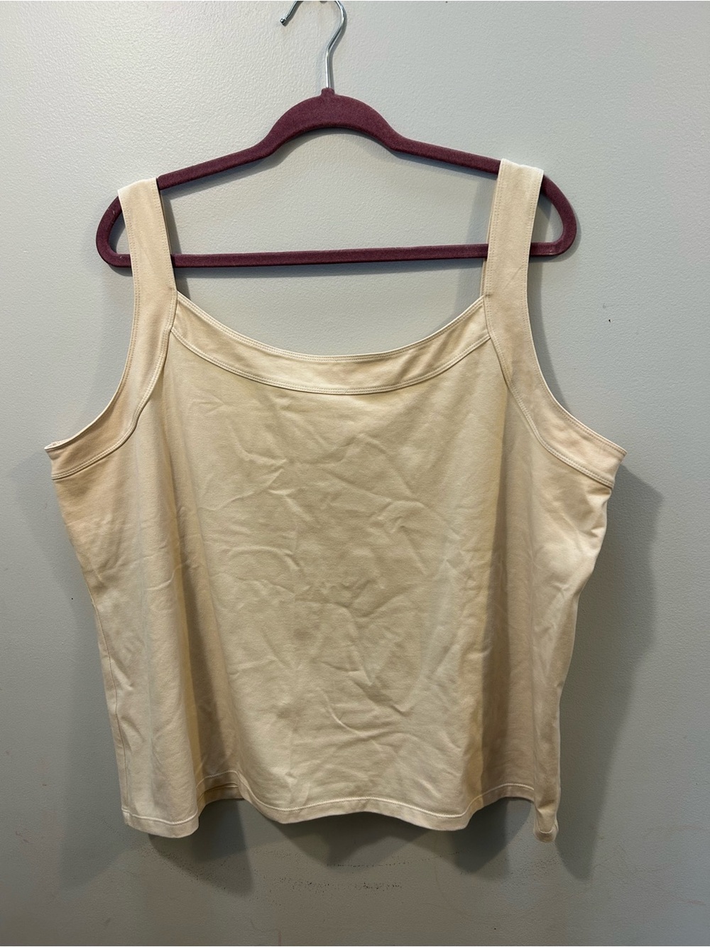 Talbots Cream Wide-Strap Tank Top 3X